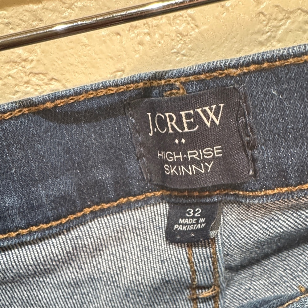 J. Crew Women Size 32 Indigo Denim Jean High Rise Skinny Ankle Pants - Picture 5 of 9